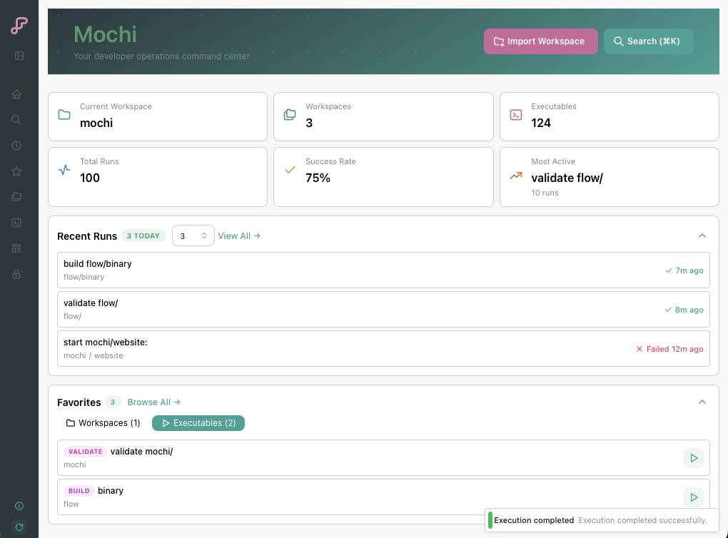 Mochi dashboard